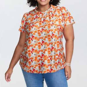 BloomChic Floral Orange Women's Top